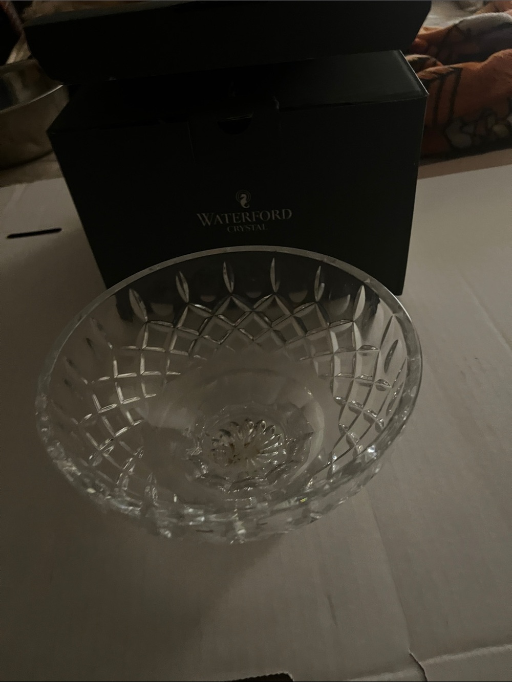 Waterford Clear Cut Crystal Serving Bowl - Transparent Glass
